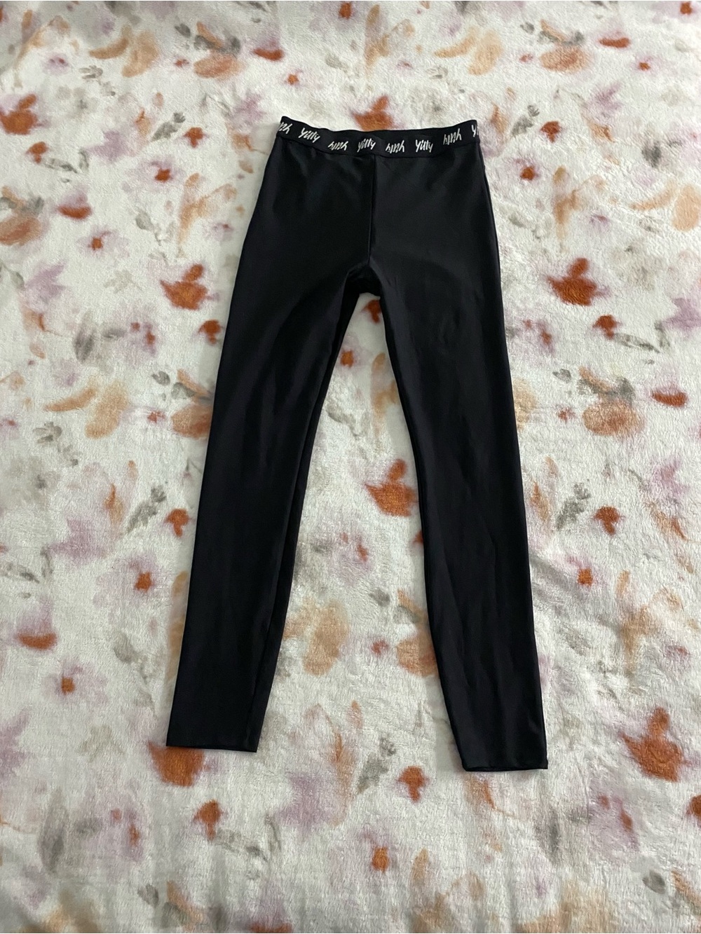 Yitty Black Leggings with Logo Waistband
